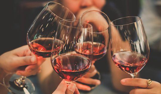 good relationships sharing glasses of wine