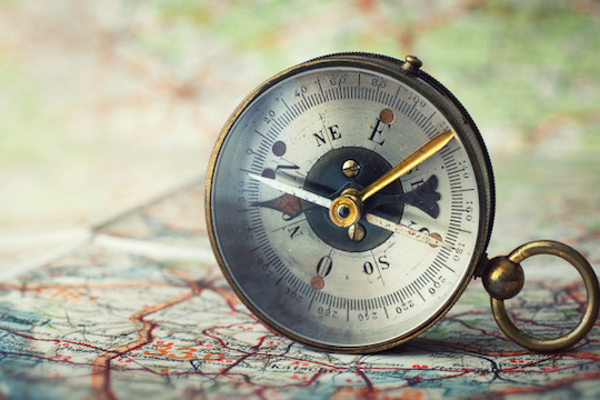 compass and map for strategic planning